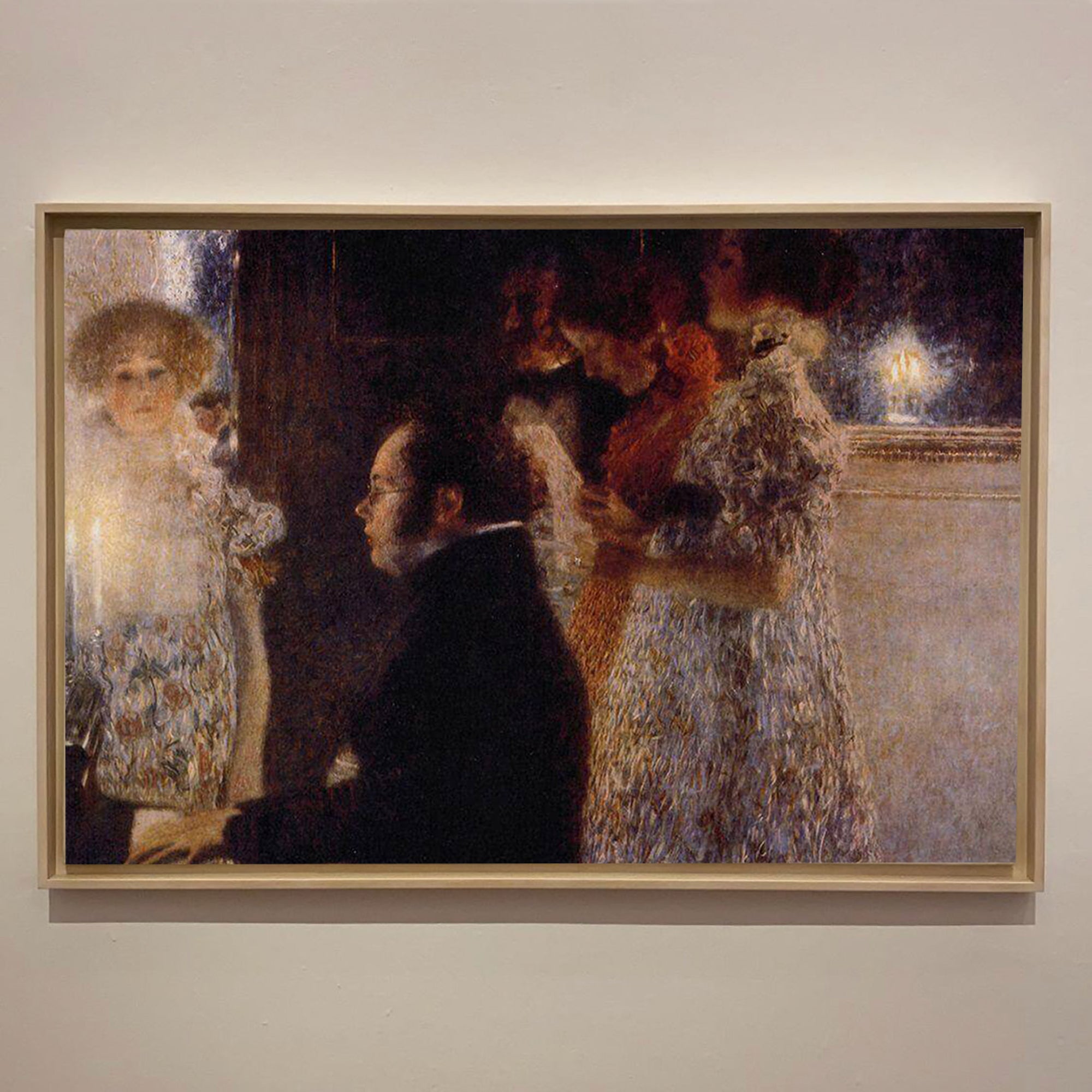 Schubert at the Piano by Gustav Klimt. Reproduction Oil Painting on Canvas. 100% Handmade. High Quality Oil on Canvas. Klimt Artworks