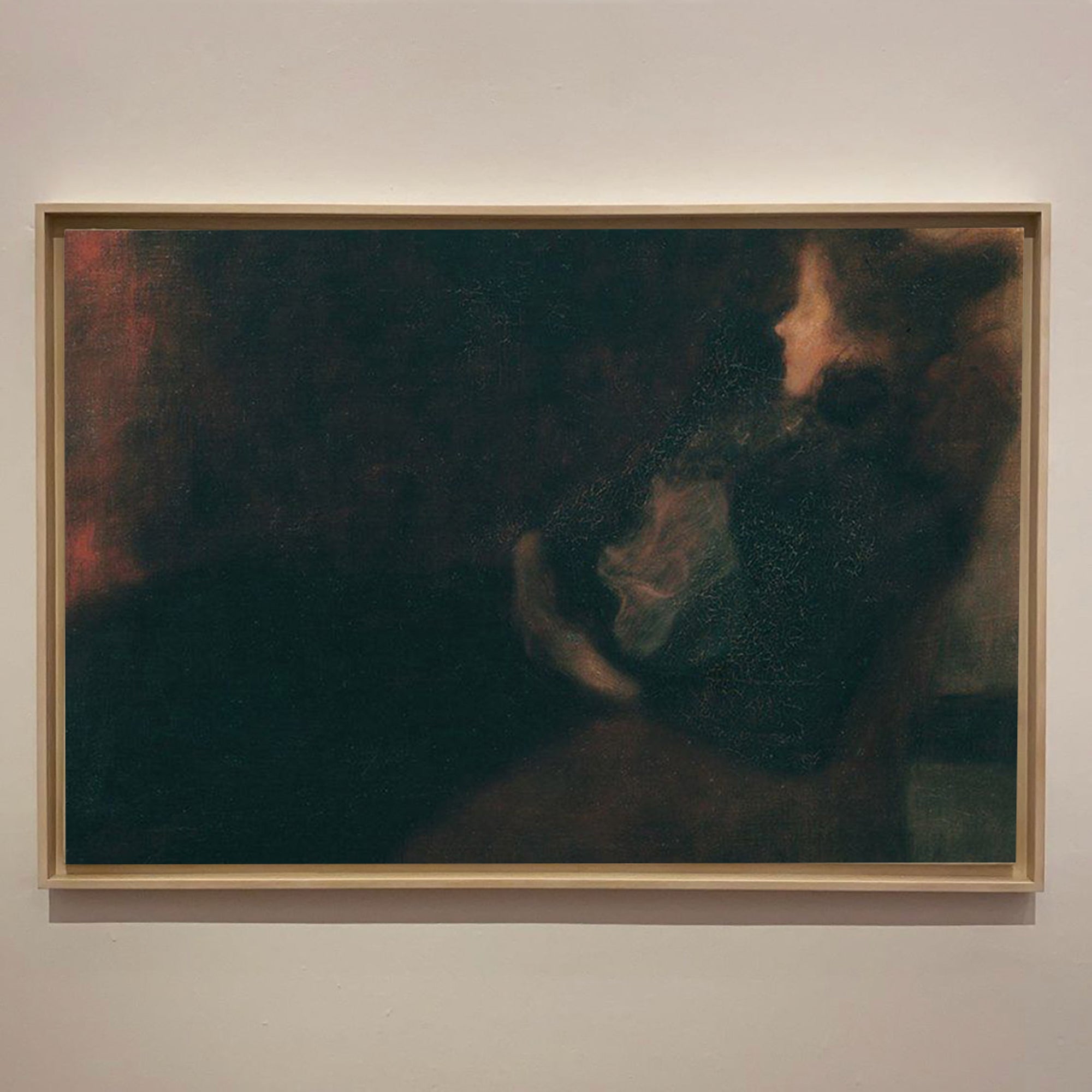 Lady by the Fireplace by Gustav Klimt. Reproduction painting. Oil on canvas.