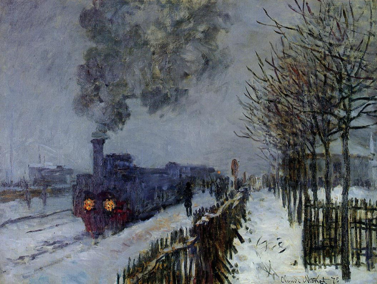 Train in the Snow or The Locomotive by Claude Monet