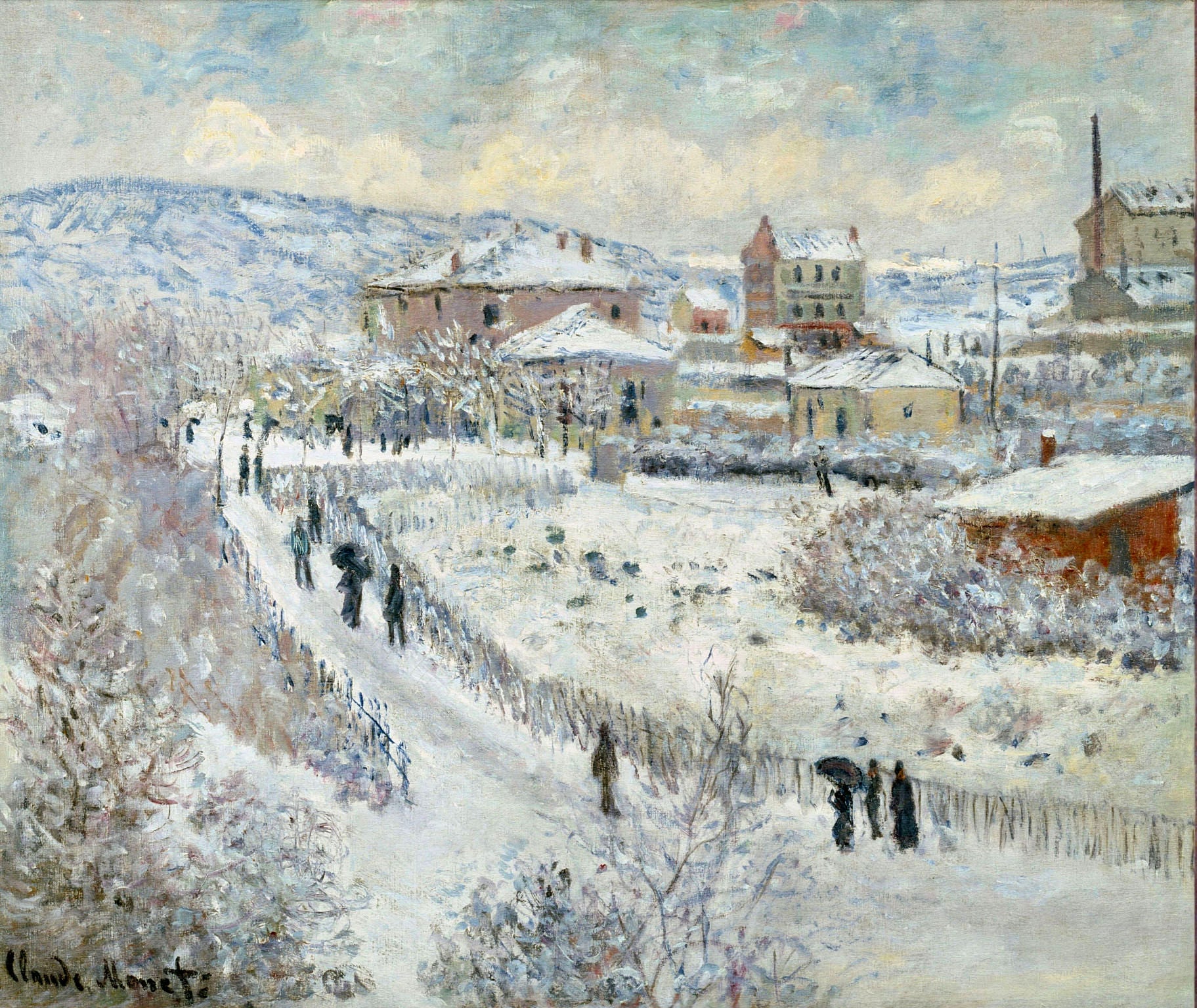 View of Argenteuil in the Snow by Claude Monet