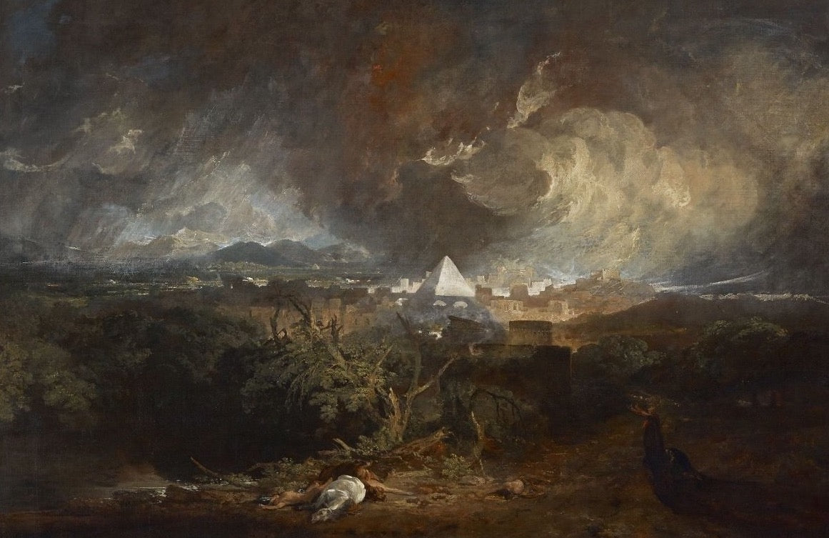 The Fifth Plague of Egypt by J. M. W. Turner. Turner artworks, Turner canvas art, J. M. W. Turner oil painting, Turner reproduction for sale. Landscape paintings, Turner art decor, Turner oil painting on canvas, Blue Surf Art