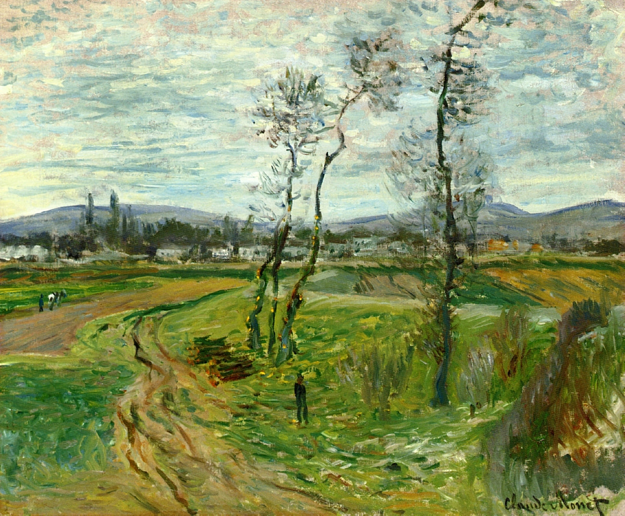 Gennevilliers Plain by Claude Monet. monet artworks, monet reproduction, monet wall art, monet canvas