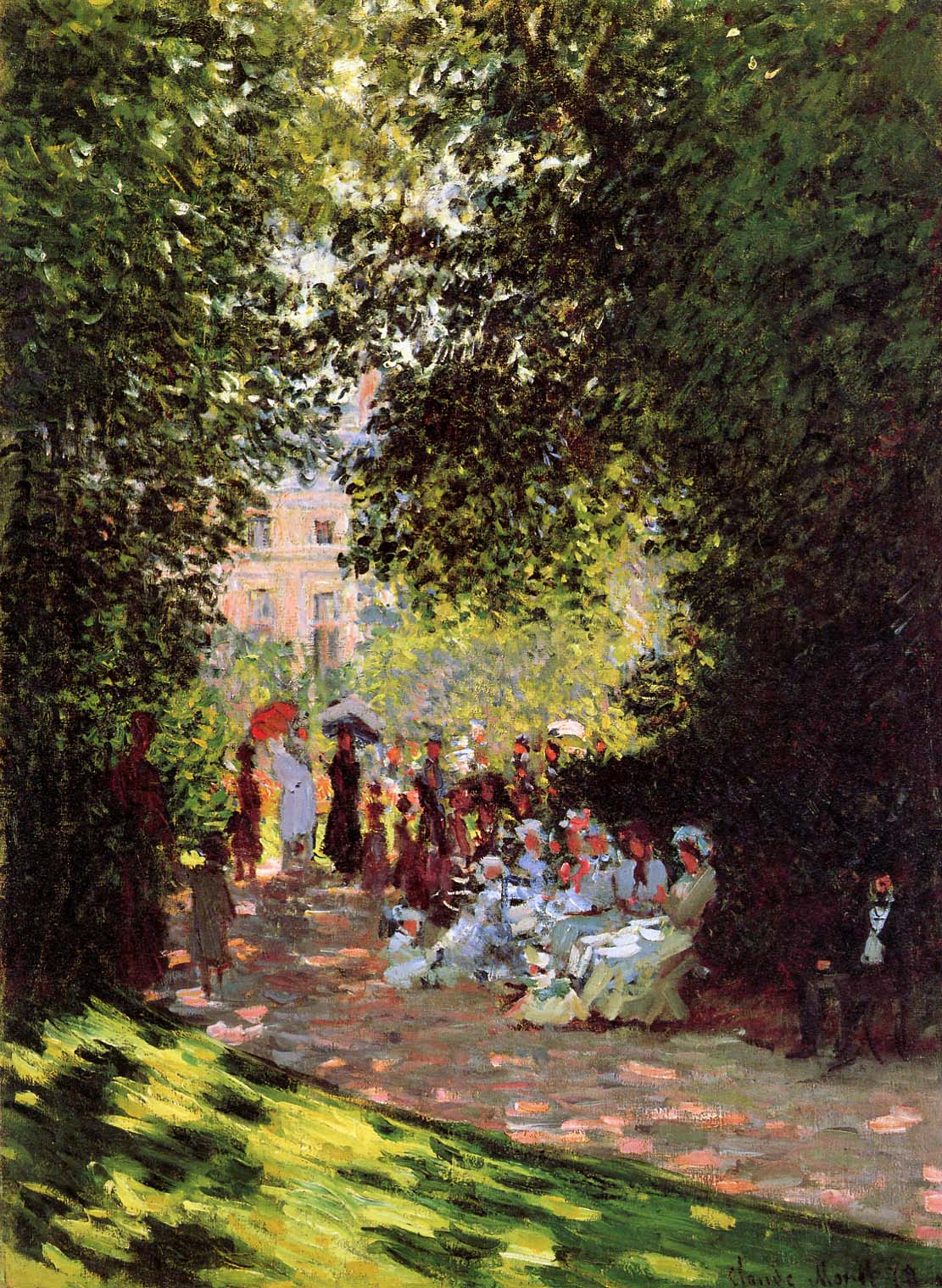 Park Monceau by Claude Monet. Monet wall art, monet canvas art, monet reproduction for sale, blue surf art
