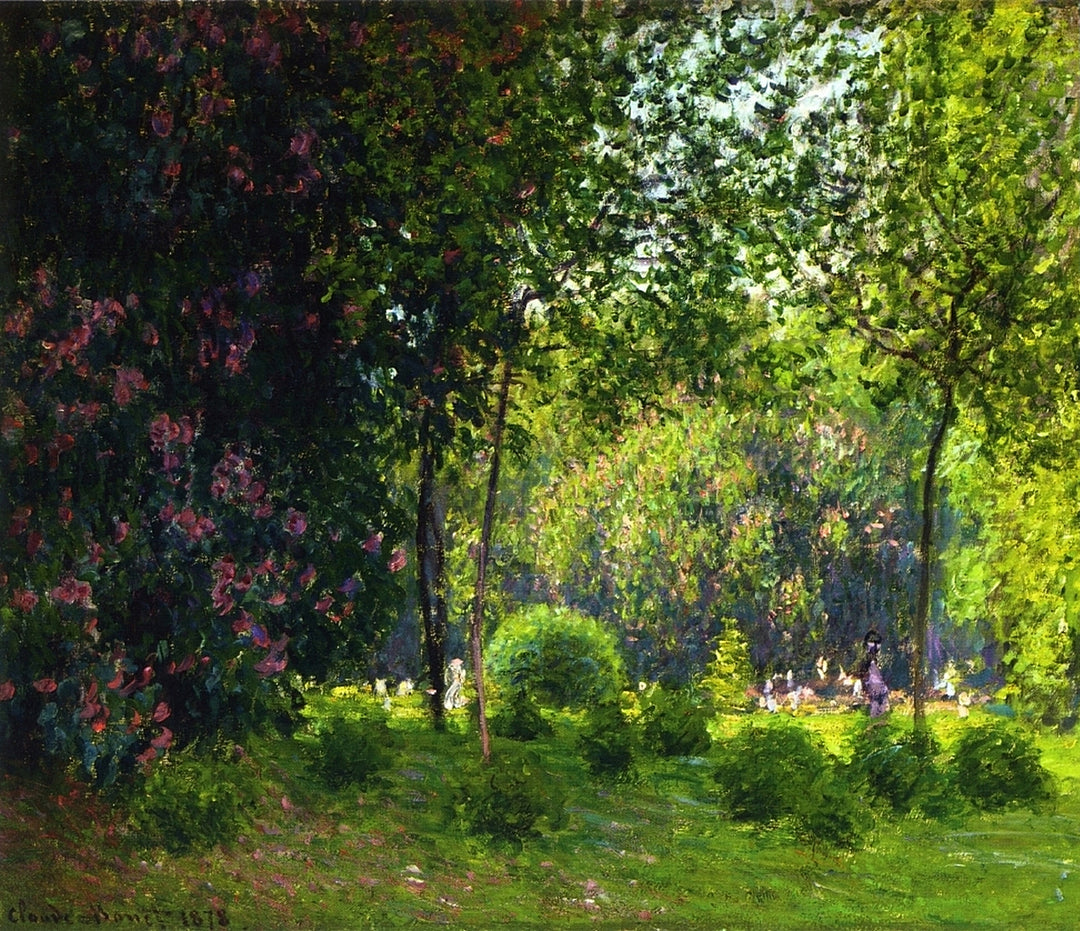 Park Monceau by Claude Monet. Monet canvas art, monet wall art, monet artworks, monet reproduction for sale. Blue Surf Art