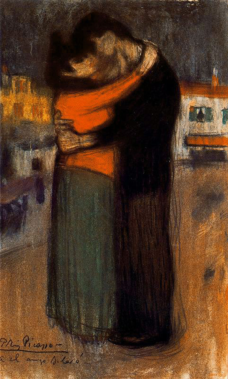 Lovers of the street by Pablo Picasso. Picasso artworks, Picasso wall art, Picasso canvas art, Picasso reproduction for sale, Picasso oil painting on canvas, Blue Surf Art