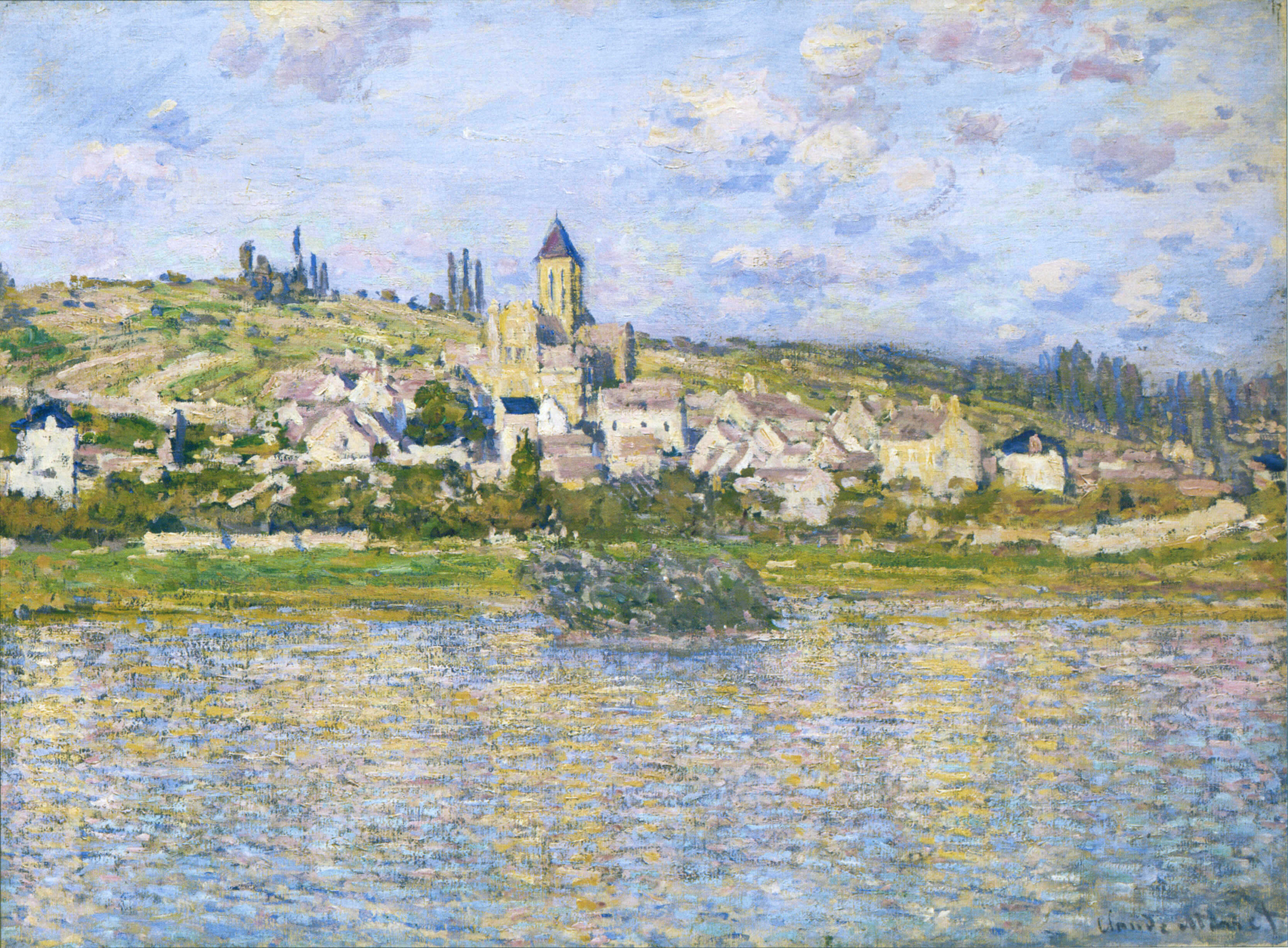Vetheuil by Claude Monet. Blue Surf Art