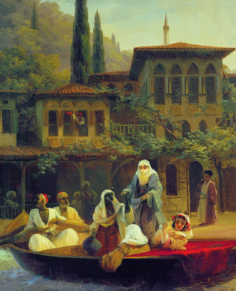 Boat Ride by Kumkapi in Constantinople Painting by Ivan Aivazovsky Reproduction