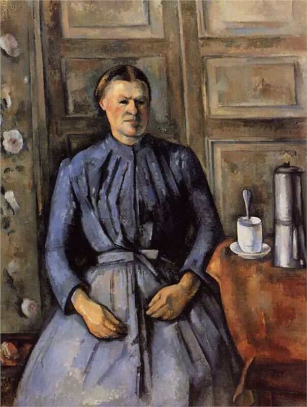 Woman with a Coffee Pot by Paul Cézanne Reproduction for Sale - Blue Surf Art