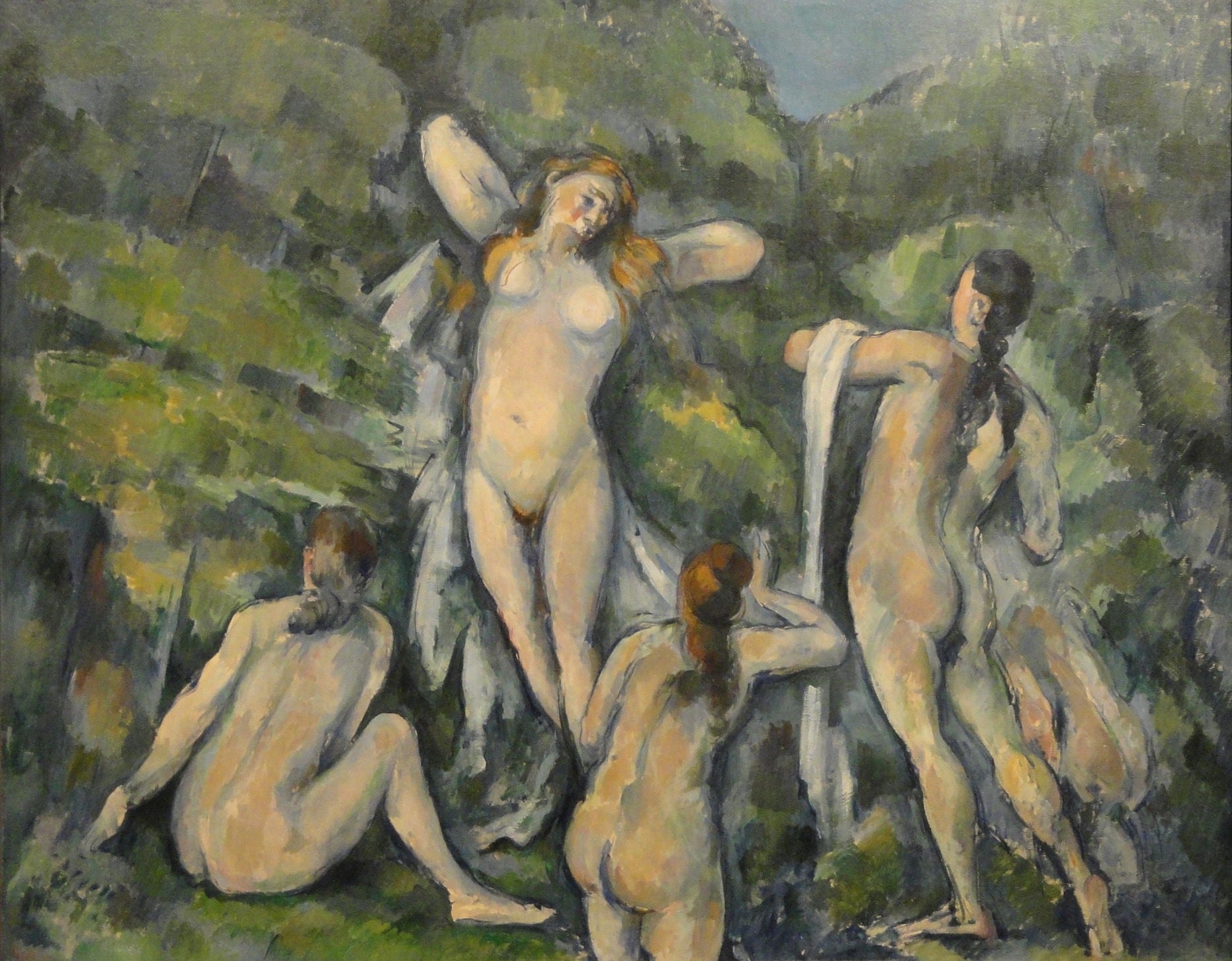 Women Bathing by Paul Cézanne Reproduction for Sale - Blue Surf Art