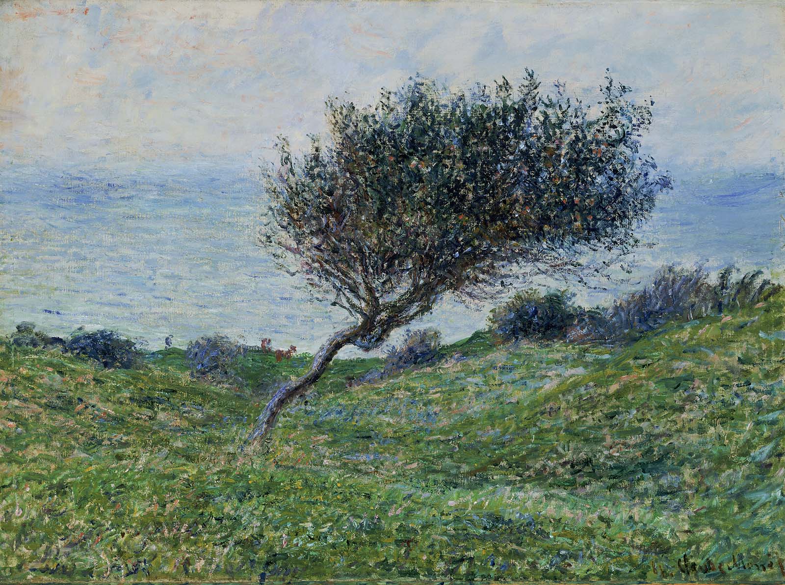 On the Coast at Trouville 1881 by Claude Monet, Monet Reproduction for Sale Blue Surf Art