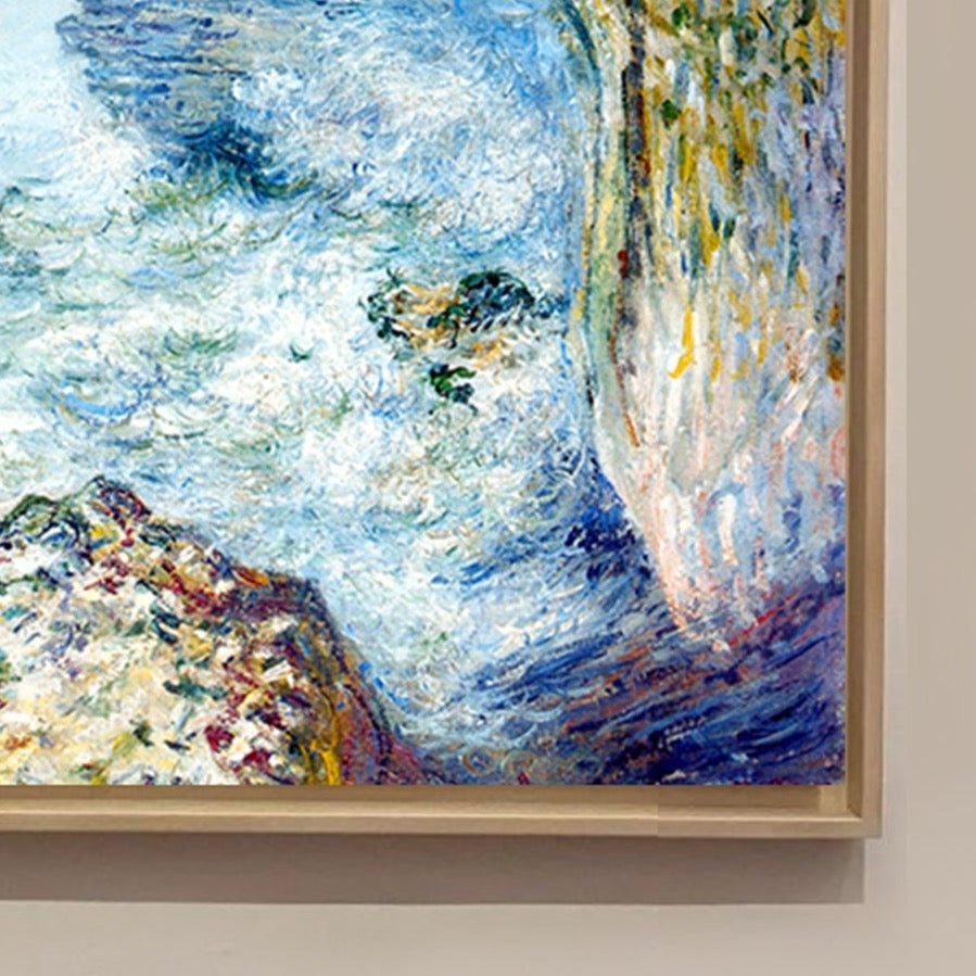 The Sea at Fecamp 1881 by Claude Monet, Monet Reproduction for Sale Blue Surf Art - showcase 3