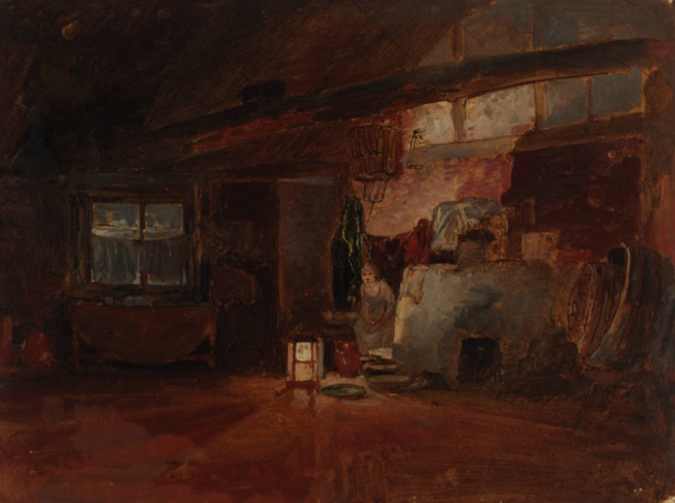 The Kitchen of Wells’s Cottage, Knockholt by J. M. W. Turner. Turner artworks, Turner canvas art, J. M. W. Turner oil painting, Turner reproduction for sale. Landscape paintings, Turner art decor, Turner oil painting on canvas, Blue Surf Art