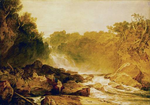 The Fall of the Clyde, Lanarkshire, Noon Vide Akenside’s Hymn to the Naiads by J. M. W. Turner. Turner artworks, Turner canvas art, J. M. W. Turner oil painting, Turner reproduction for sale. Landscape paintings, Turner art decor, Turner oil painting on canvas, Blue Surf Art