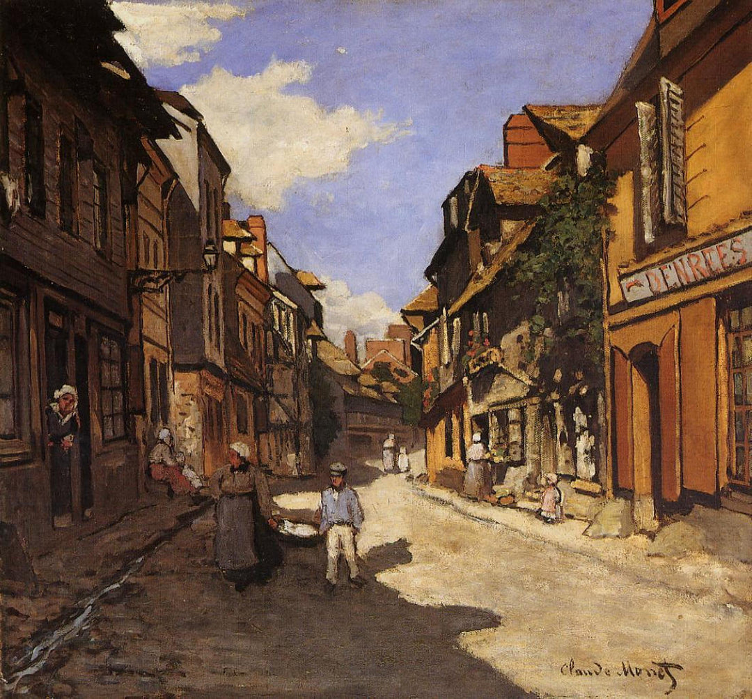 Street of the Bavolle Honfleur, 1864 by Claude Monet. Masterpiece, reproduction by Blue Surf Art