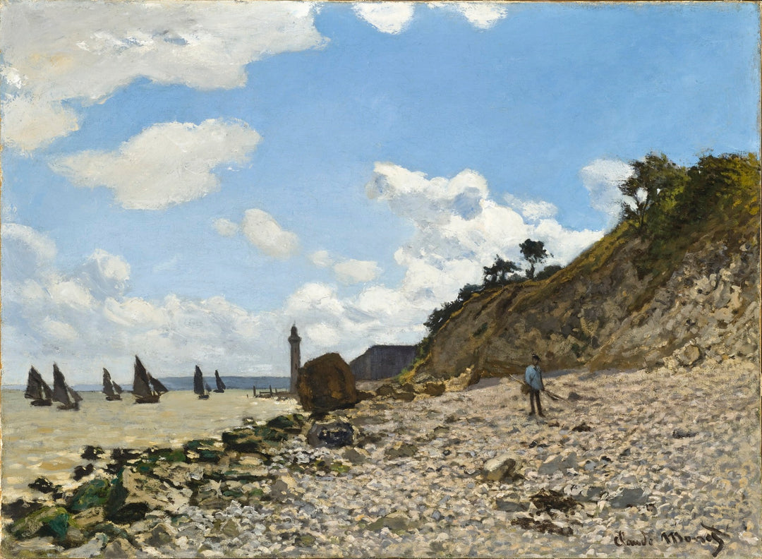 The Beach at Honfleur by Claude Monet