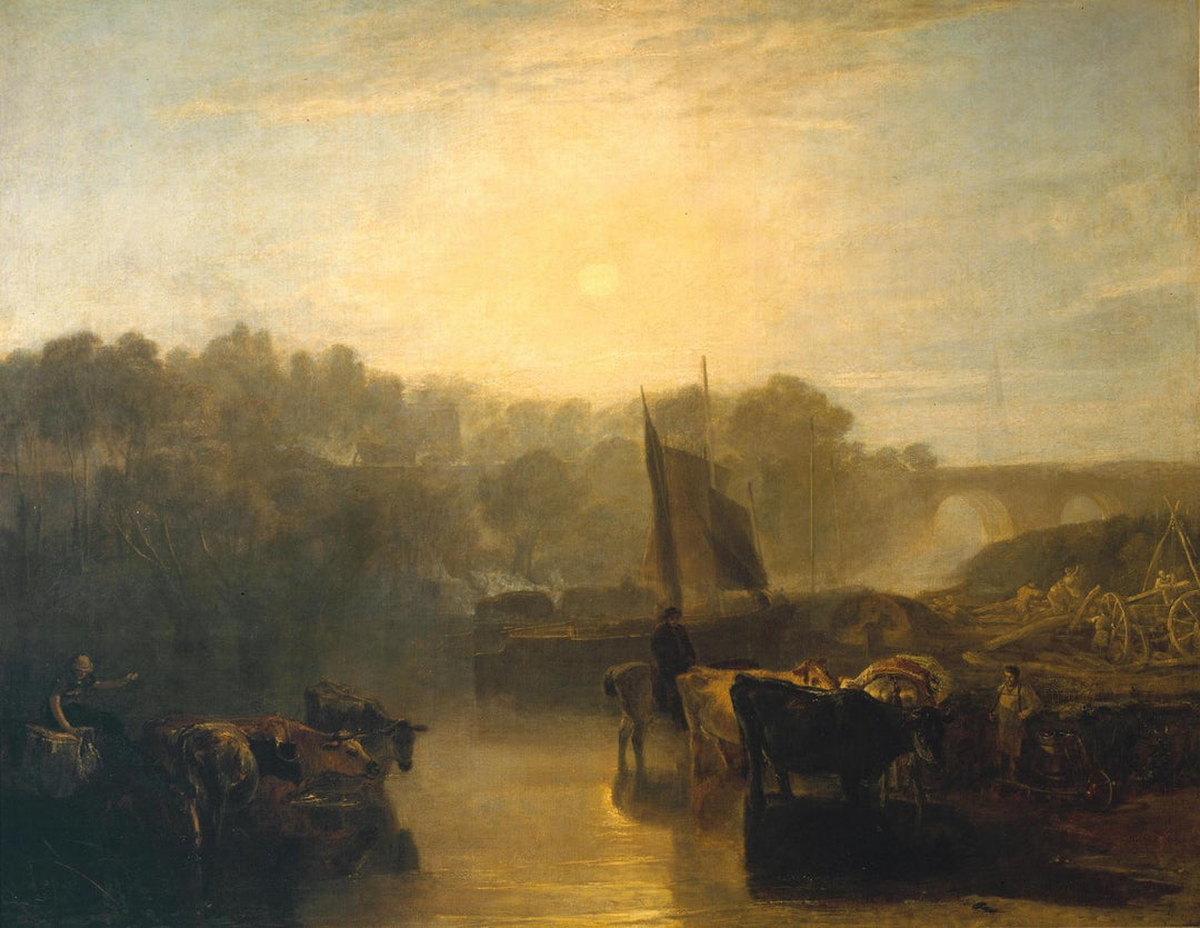 Abingdon by J. M. W. Turner. Seascape painting. Seascape painting, Turner artworks, Turner canvas art, J. M. W. Turner oil painting, Turner reproduction for sale. Landscape paintings, Turner art decor, Turner oil painting on canvas, Blue Surf Art