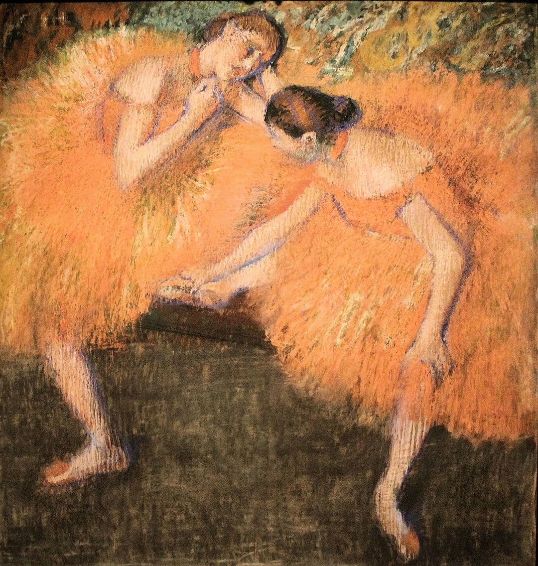Two Dancers Painting by Edgar Degas Reproduction Oil on Canvas