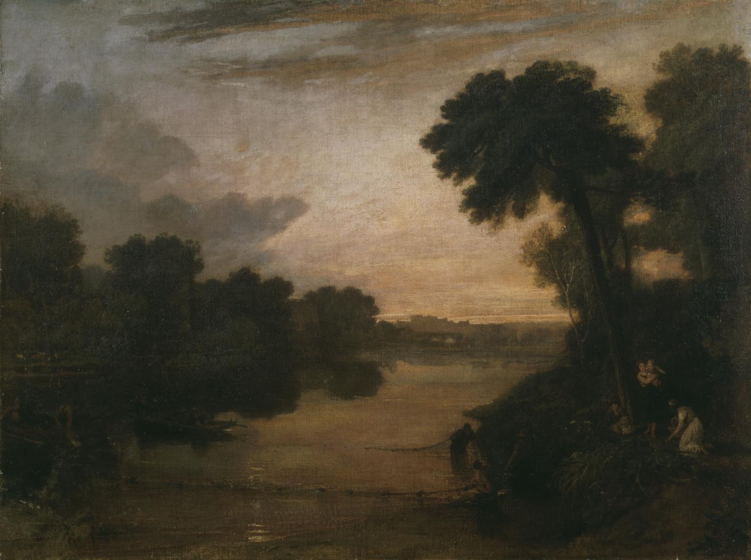 The Thames near Windsor by J. M. W. Turner. Seascape painting, Turner artworks, Turner canvas art, J. M. W. Turner oil painting, Turner reproduction for sale. Landscape paintings, Turner art decor, Turner oil painting on canvas, Blue Surf Art