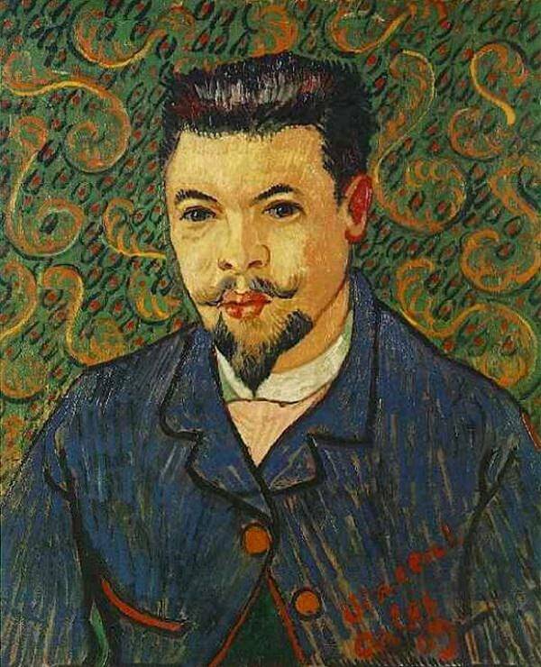 Portrait of Or Felix Rey, 1889 by Van Gogh Reproduction for Sale - Blue Surf Art