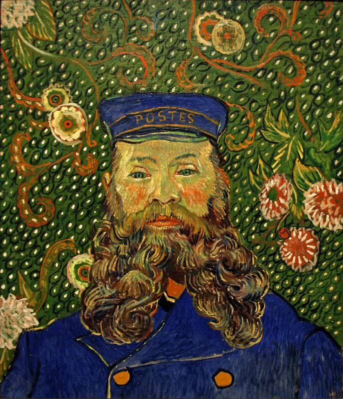 Portrait of Joseph Roulin, 1889 by Van Gogh Reproduction for Sale - Blue Surf Art