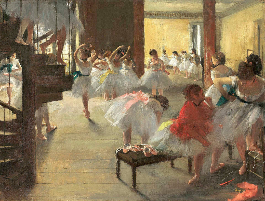 The Dance Class Painting by Edgar Degas Reproduction Oil on Canvas. BlueSurfArt.com
