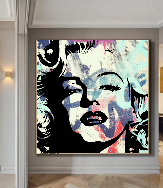 Model Abstract Art Original Oil on Canvas, Living Room Wall Art, Modern Art - 5