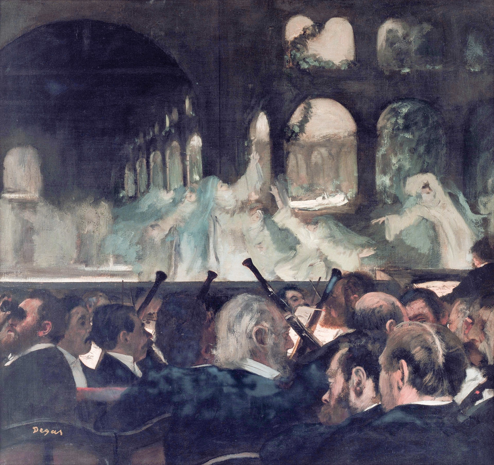 The Ballet Scene from Meyerbeer's Opera "Robert Le Diable" Painting by Edgar Degas Reproduction Oil on Canvas