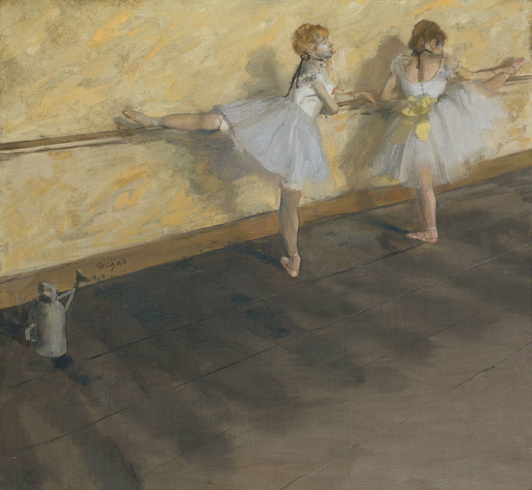 Dancers Practicing at the Bar Painting by Edgar Degas Reproduction Oil on Canvas