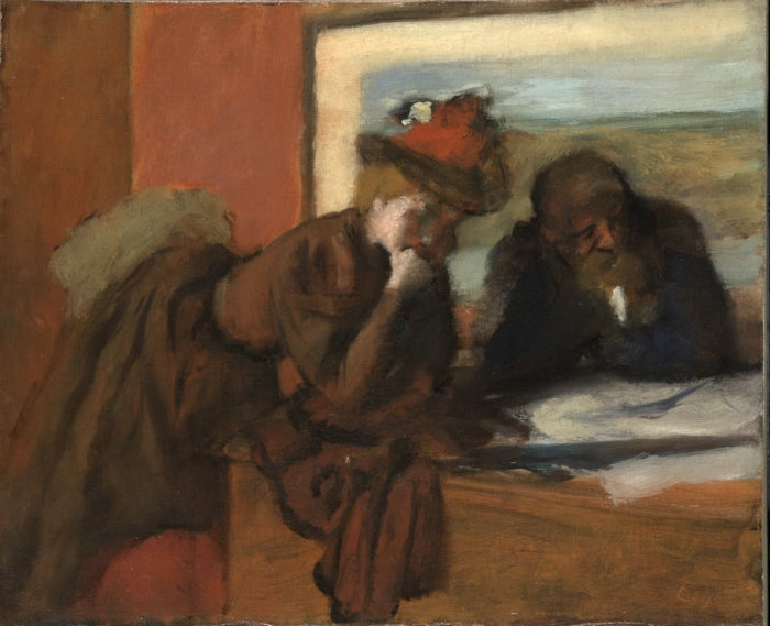 Causerie Painting by Edgar Degas Reproduction Oil on Canvas. Blue Surf Art .com