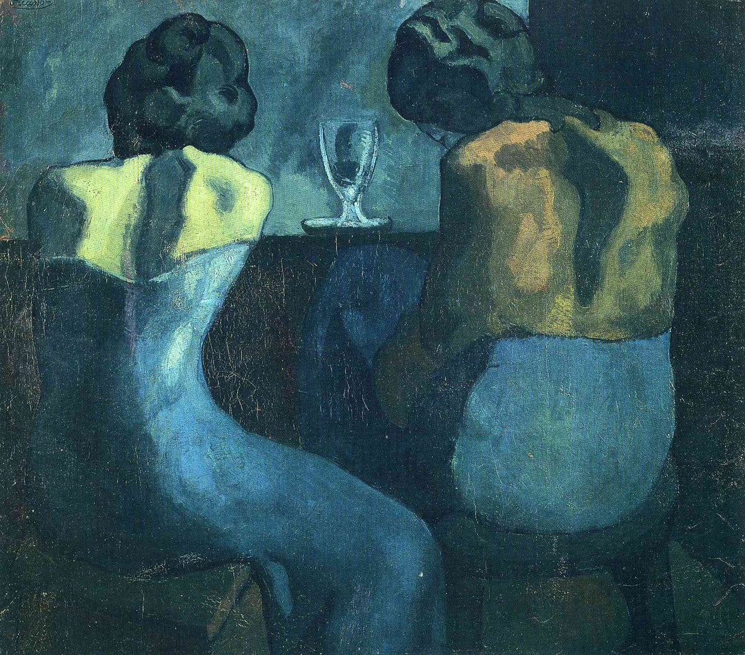 Two women sitting at a bar by Pablo Picasso. Claude Monet artworks, monet canvas art, monet oil painting, monet reproduction for sale. Landscape paintings, Monet art decor, monet oil painting on canvas, Blue Surf Art