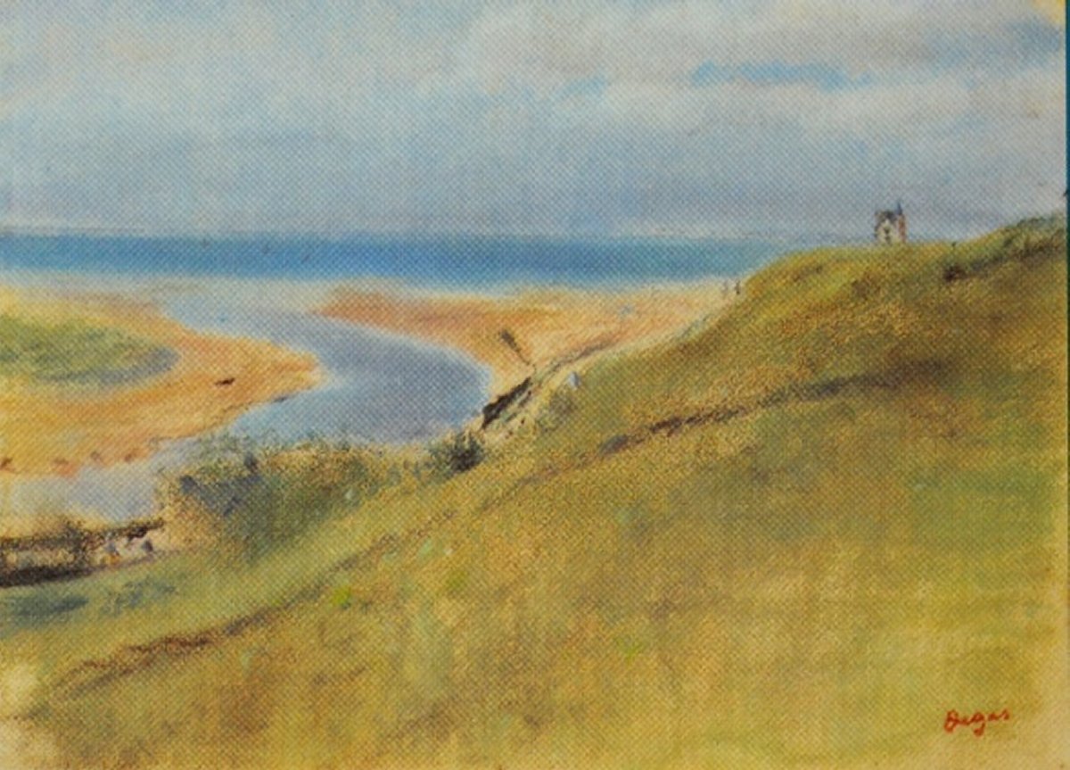 Cliff on the Seashore Painting by Edgar Degas Reproduction Oil on Canvas
