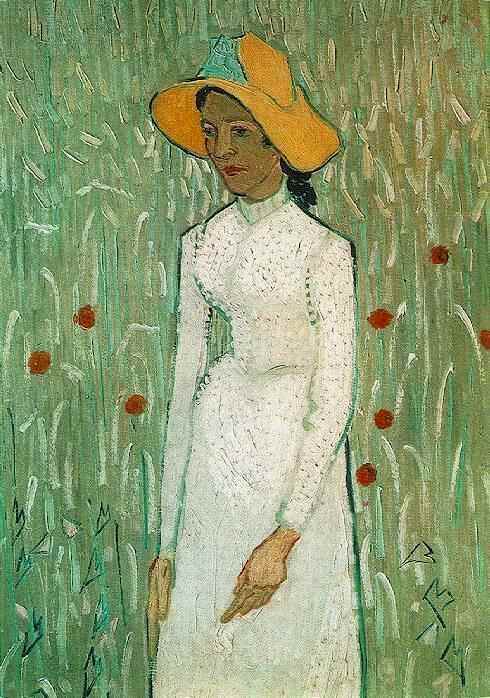 Girl in White, 1890 by Van Gogh Reproduction for Sale - Blue Surf Art