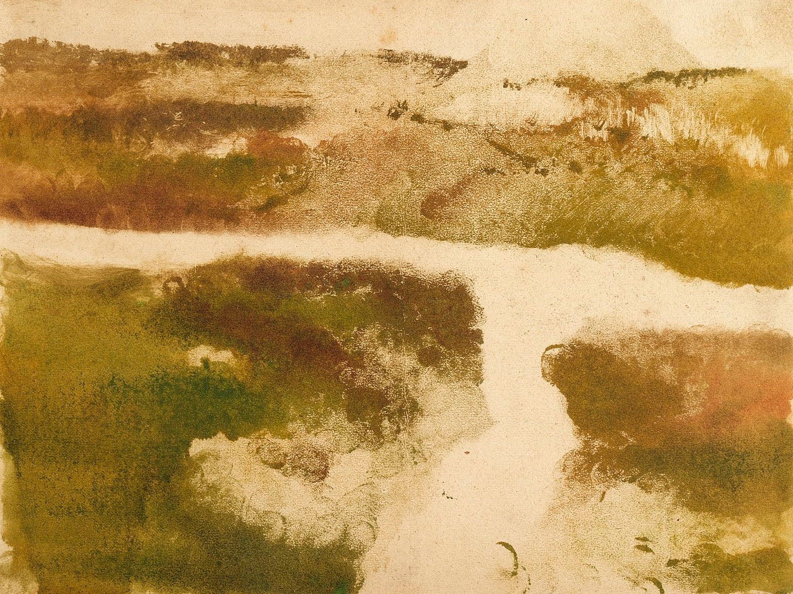 Mountain Landscape Painting by Edgar Degas Reproduction Oil on Canvas