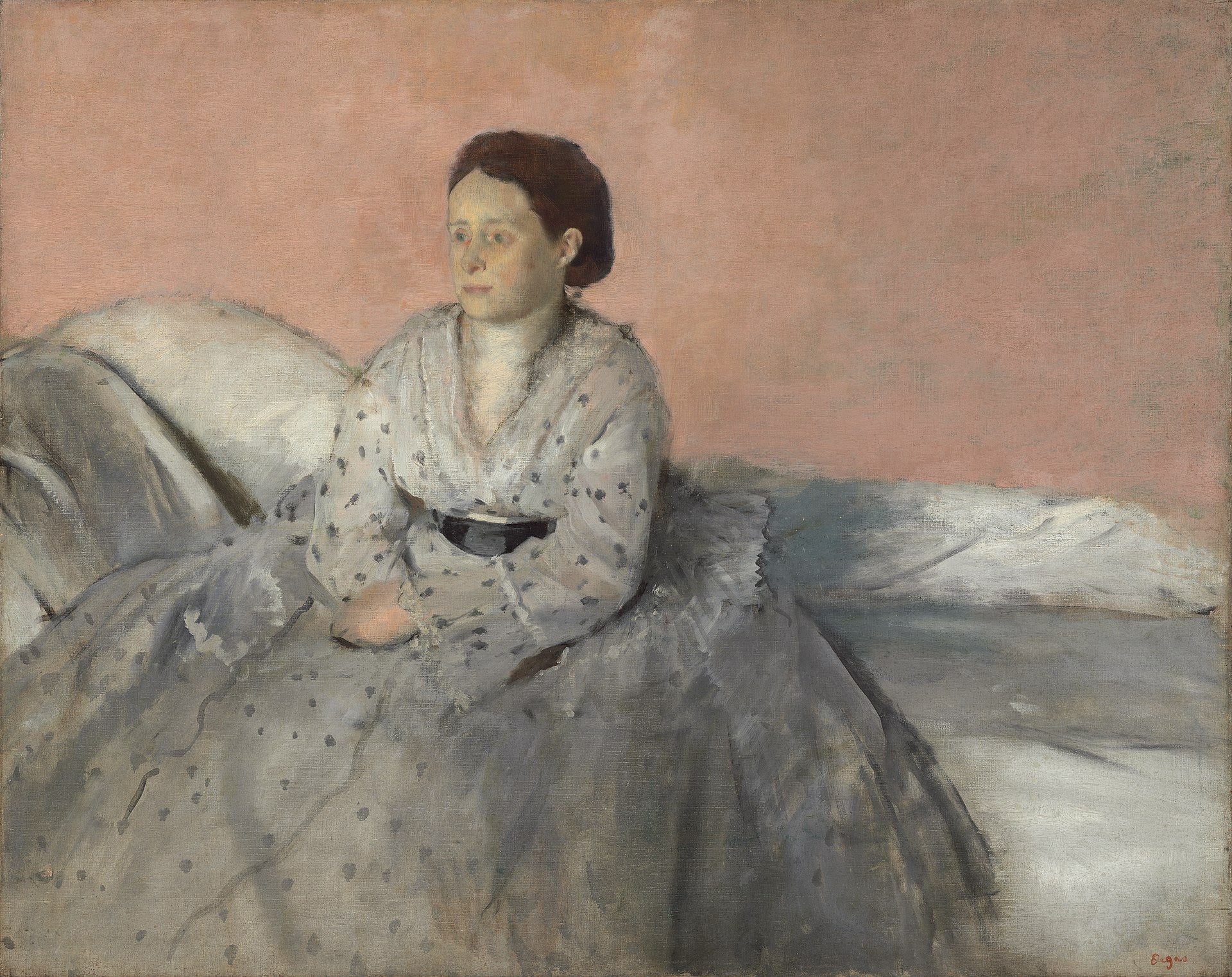 Madame René de Gas Painting by Edgar Degas Reproduction Oil on Canvas