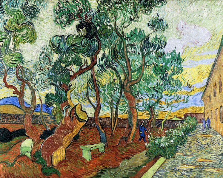 Hospital of Saint-Paul, 1889 by Van Gogh Reproduction for Sale - Blue Surf Art