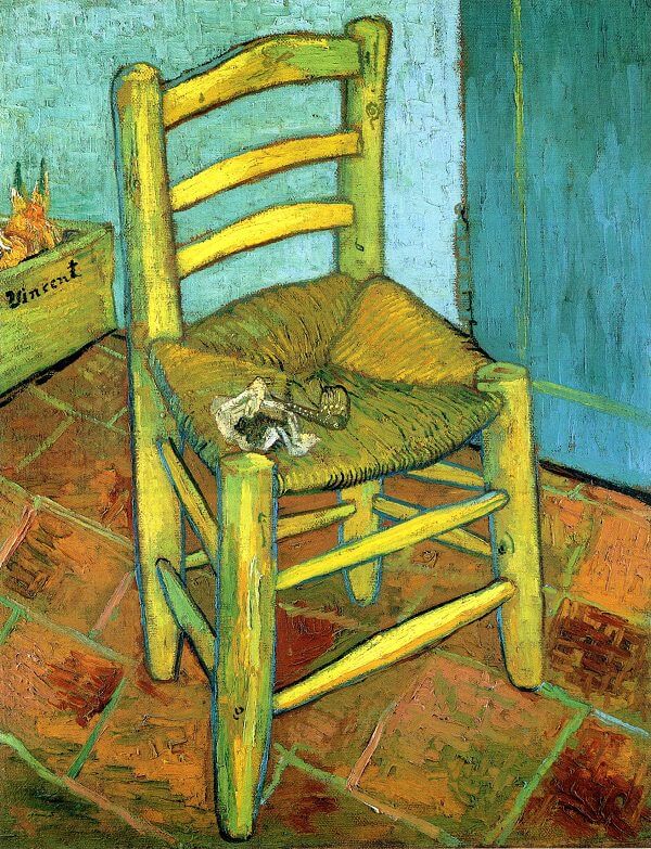 Van Gogh's Chair, 1888 by Van Gogh Reproduction for Sale - Blue