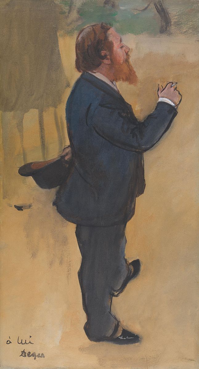 Carlo Pellegrini Painting by Edgar Degas Reproduction Oil on Canvas