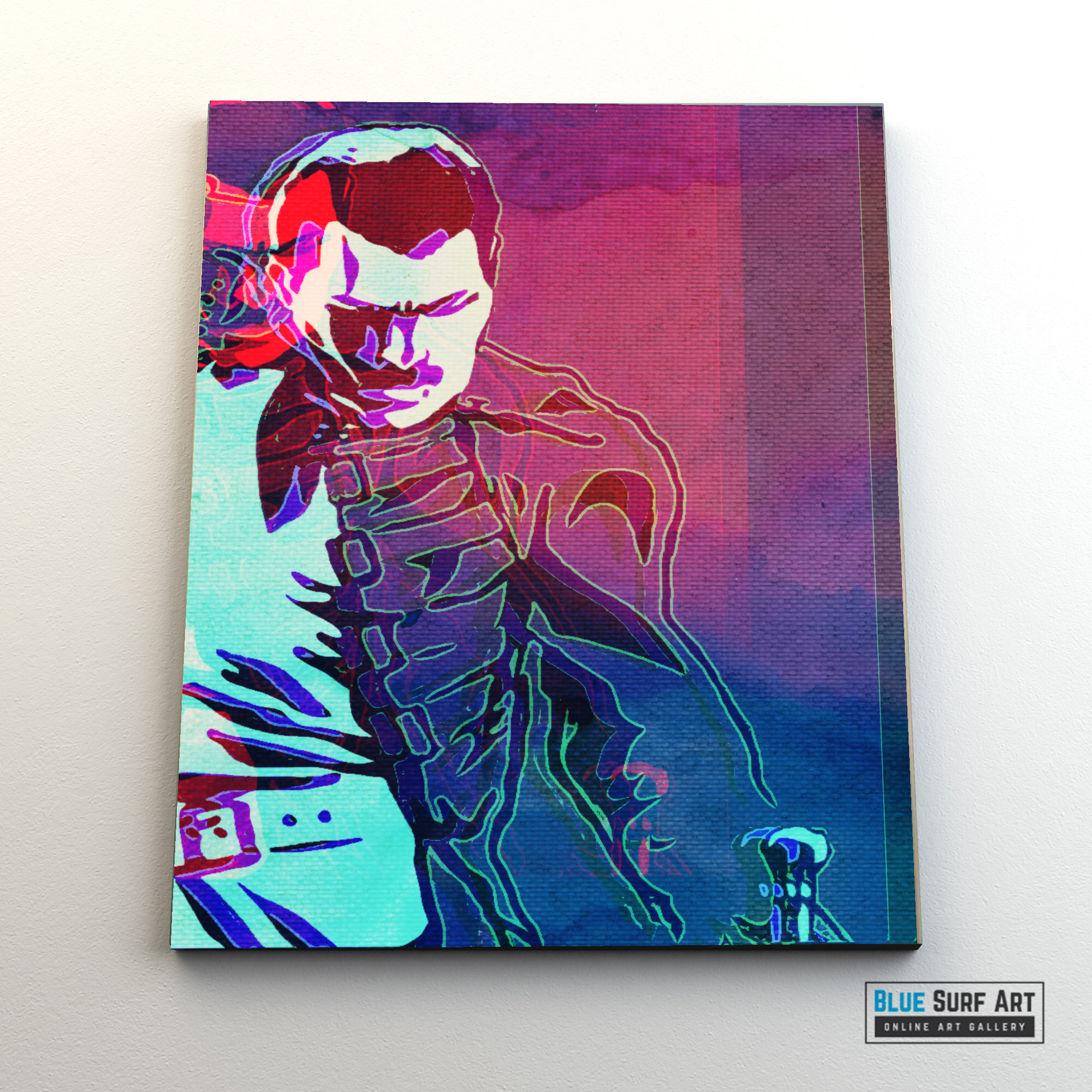 Freddie Mercury Wall Art, Queen Freddie Canvas Art, Queen UK Band Wall Art, Freddie Mercury prints, Freddie Mercury Paintings by Blue Surf Art