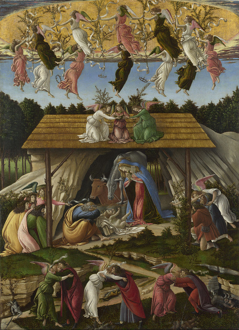 The Mystical Nativity by Sandro Botticelli I Blue Surf Art