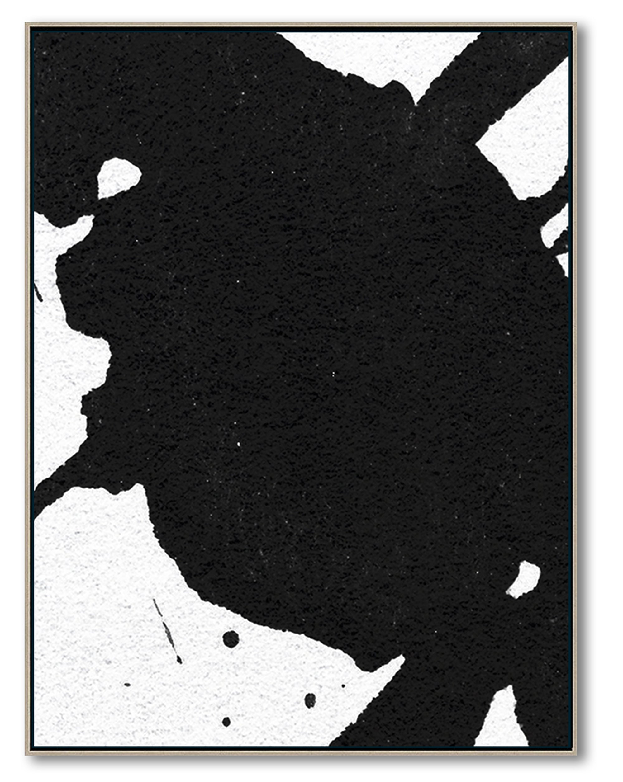 Oversized Black and White Abstract Canvas Wall Art, Original Oil Painting, Contemporary Modern Abstract Art Decor no.20