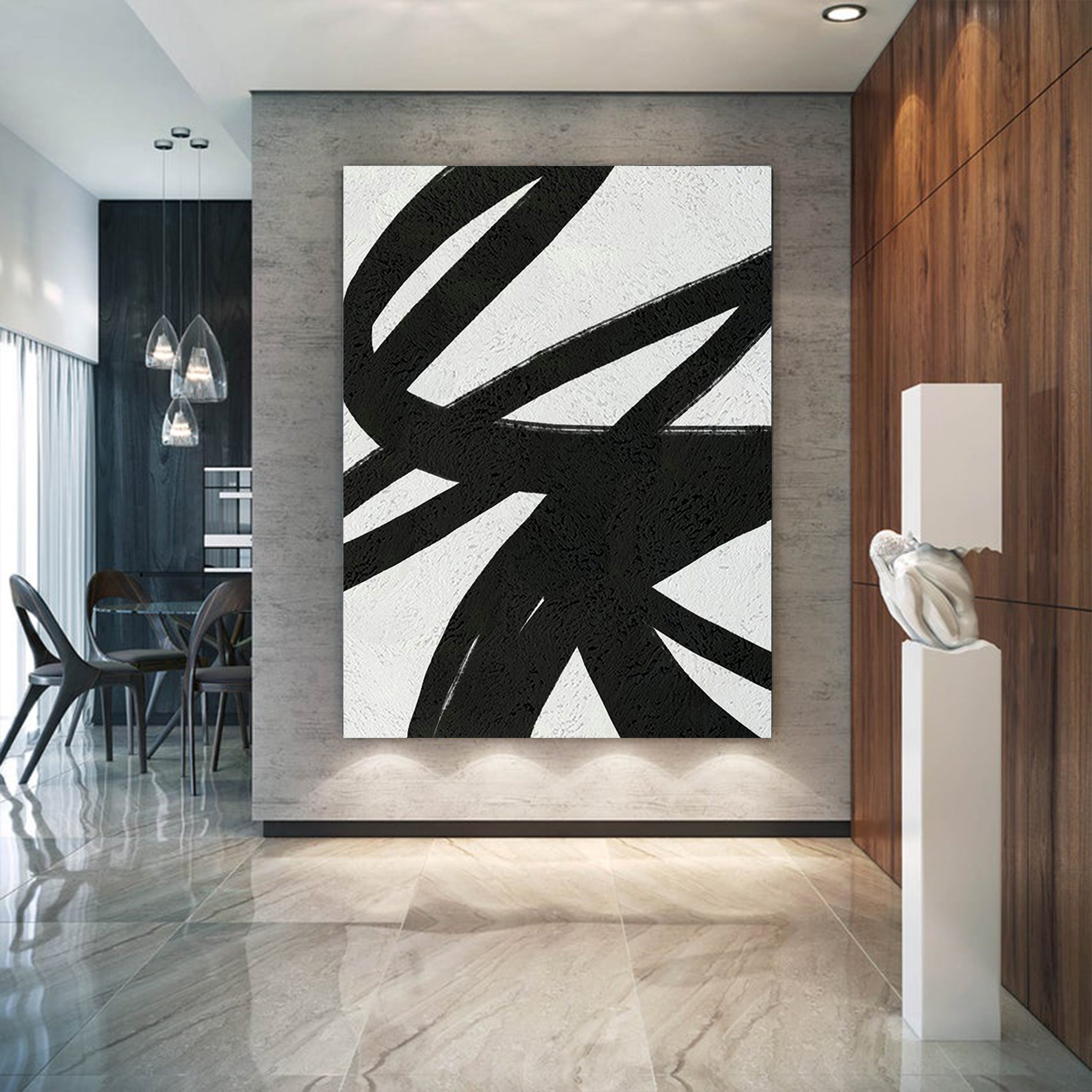 Barcelona Textured Black & White