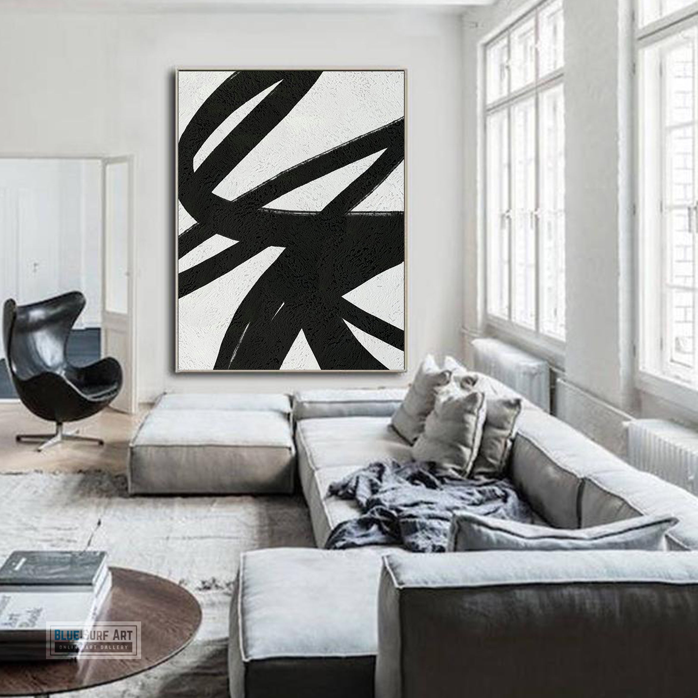 Barcelona Textured Black & White