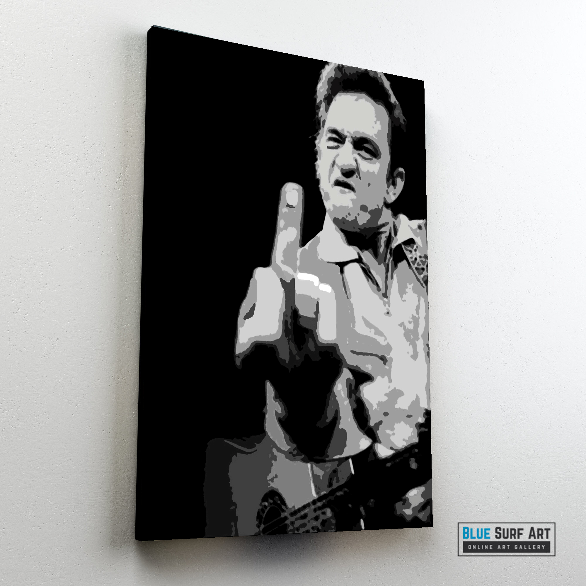 Johnny Cash Original oil painting on canvas by Blue Surf Art
