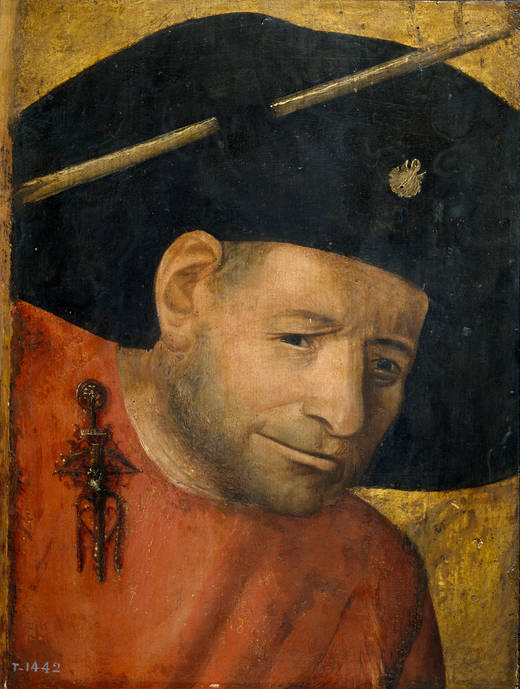 Head of a Halberdier by Hieronymus Bosch I Blue Surf Art