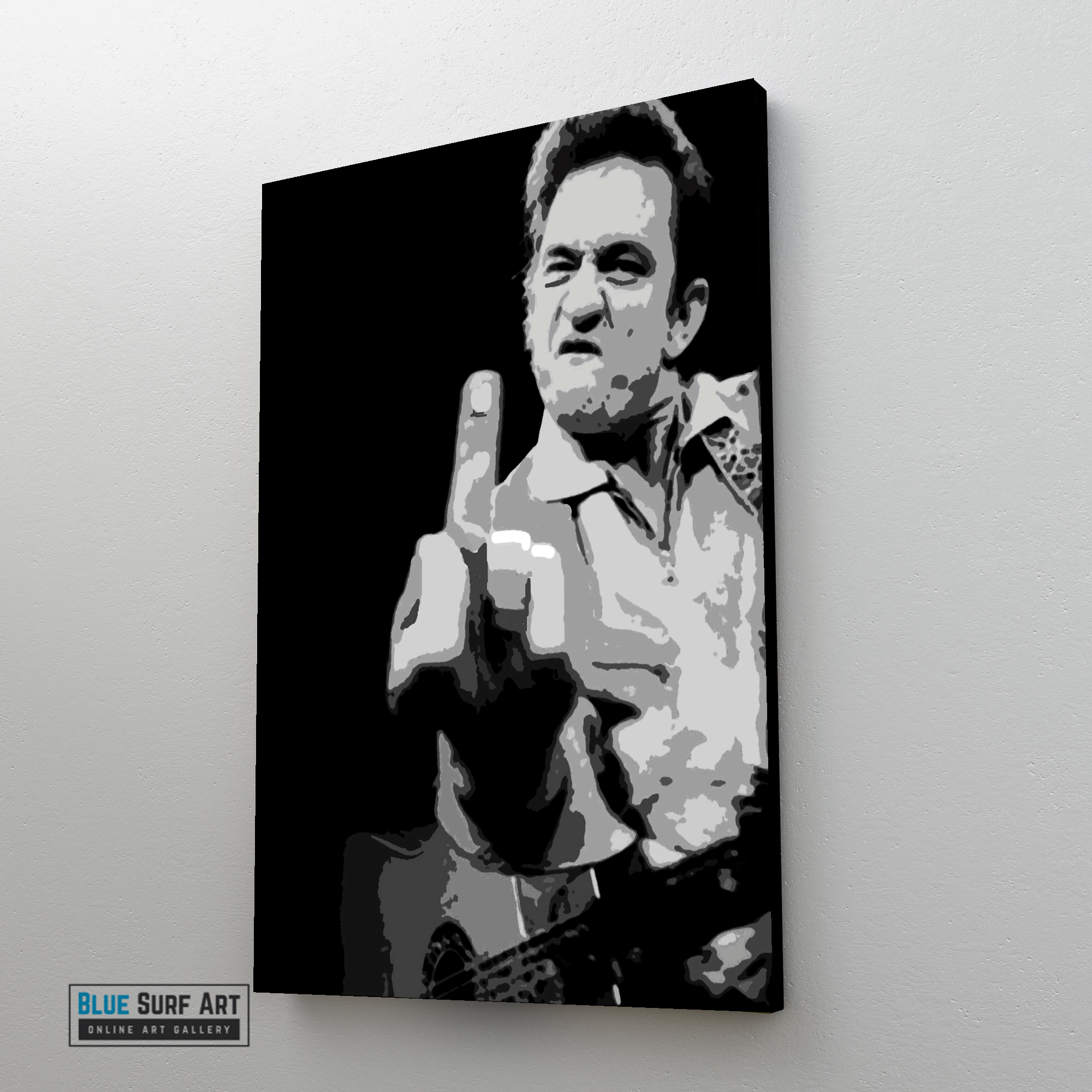 Johnny Cash Original oil painting on canvas by Blue Surf Art