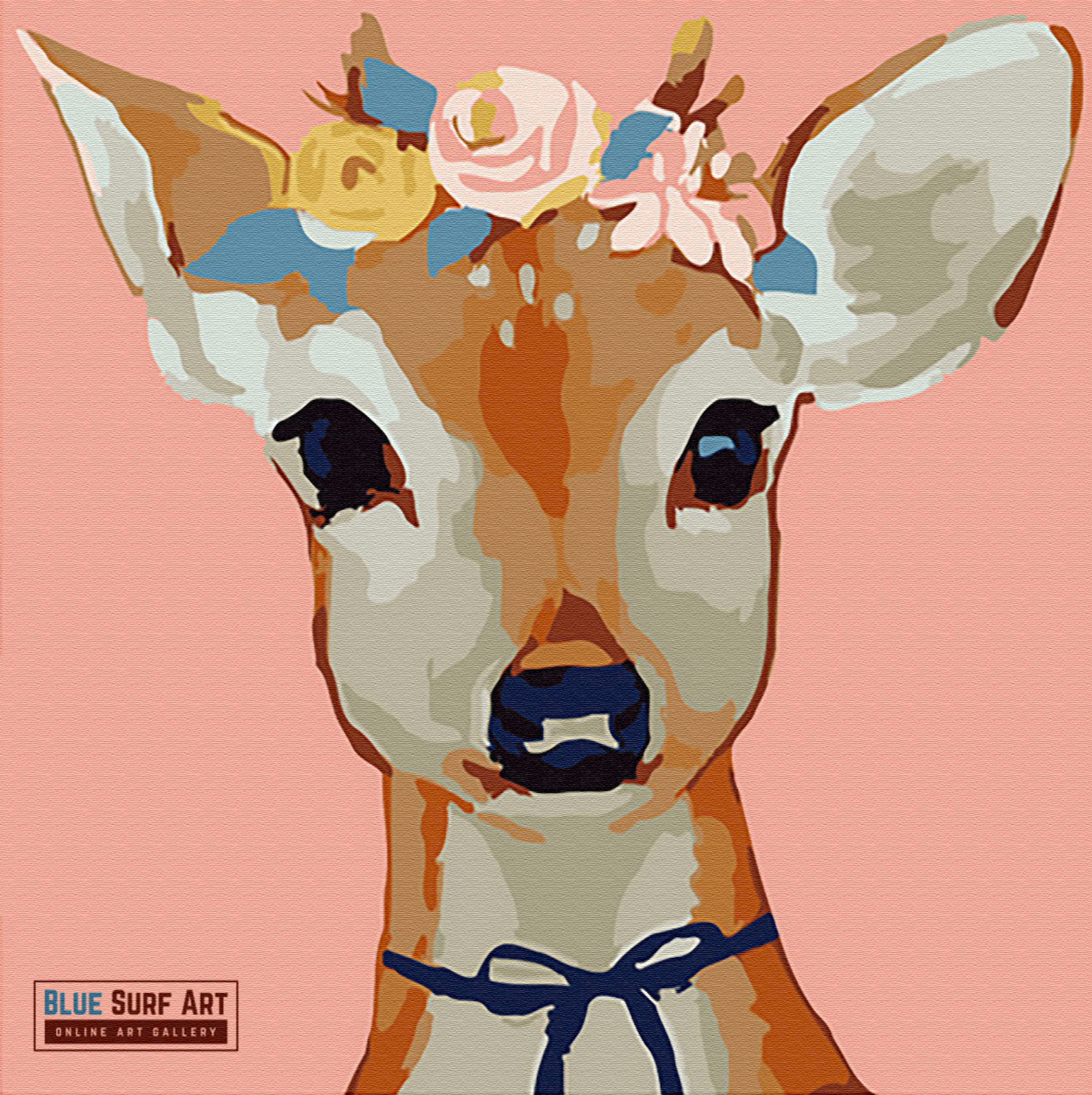 Pretty Deer Canvas Art Painting, Animal Pop Art, Room Decor, Wall Art - 1