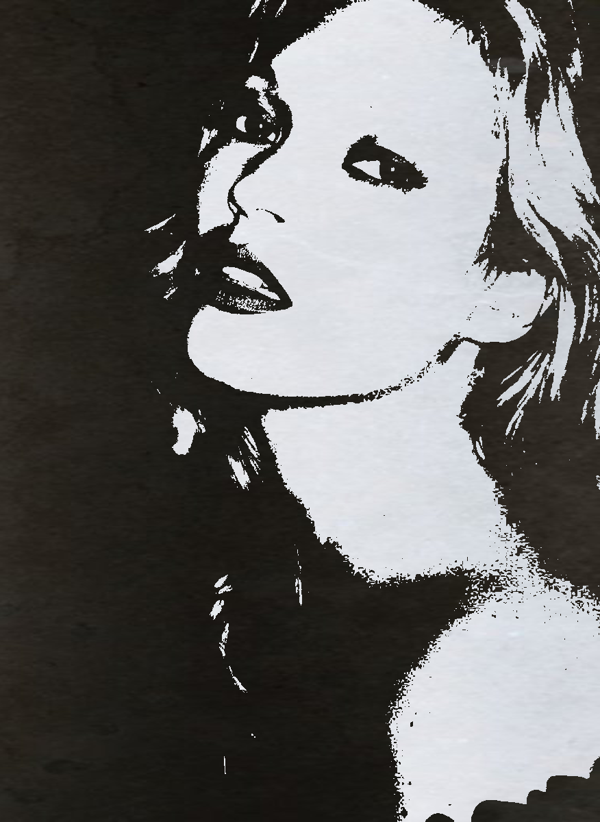 KATE MOSS アートブック Kate Moss Canvas Art, Fashion Wall Art, Kate Moss Painting – Blue