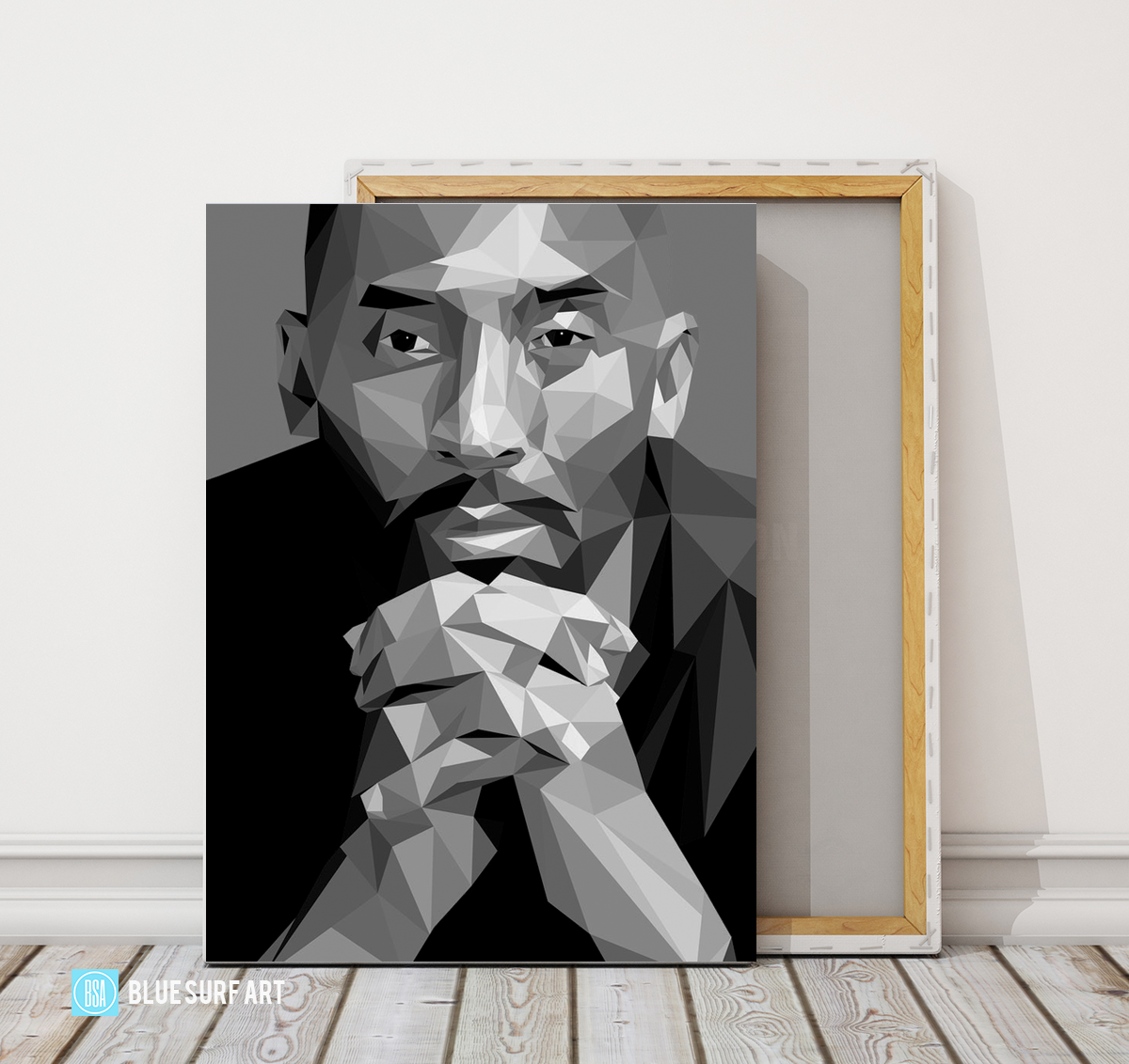 Legend Oil Painting on Canvas I Kobe Bryant I Blue Surf Art 3