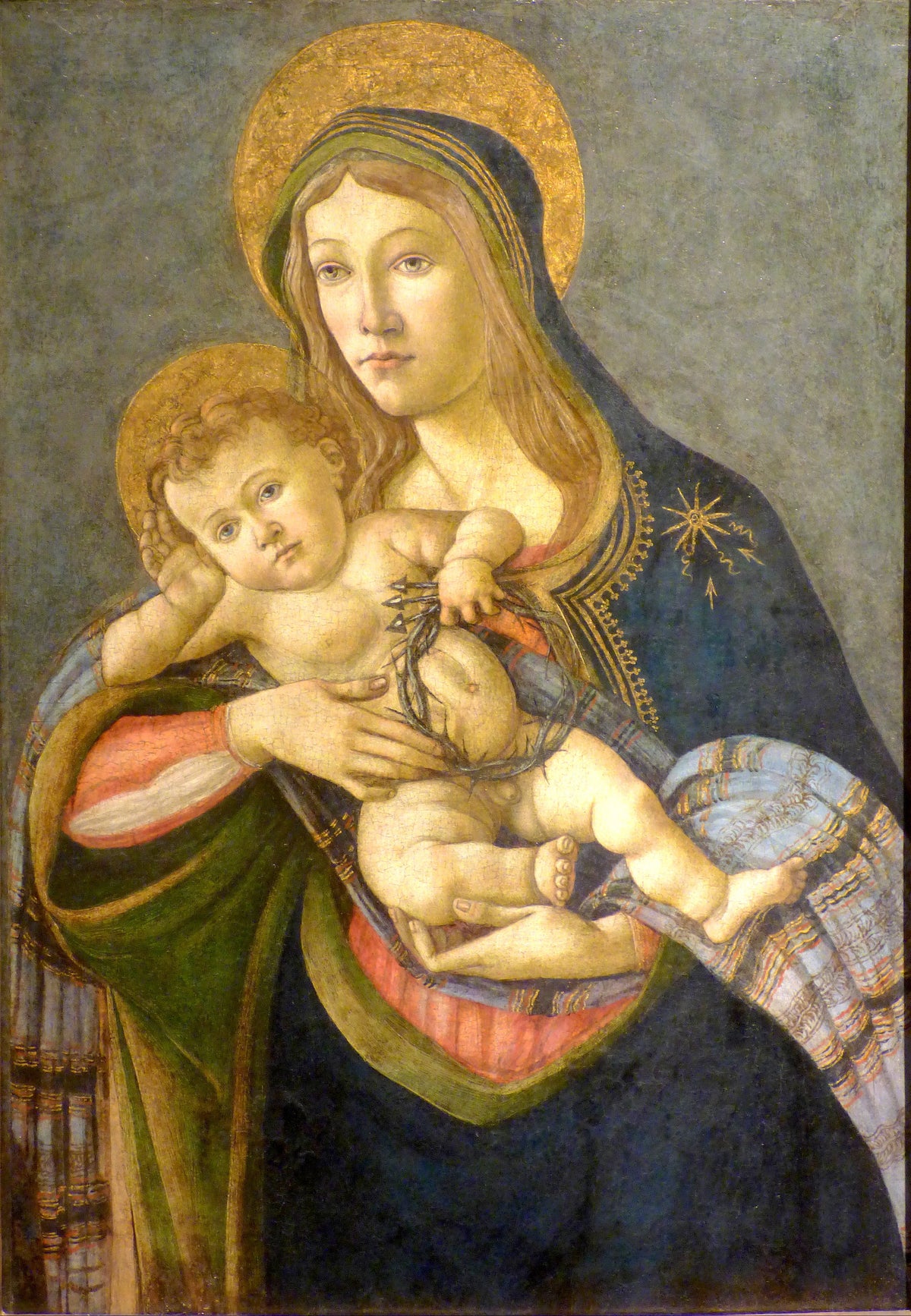 Virgin and child by Sandro Botticelli I Blue Surf Art