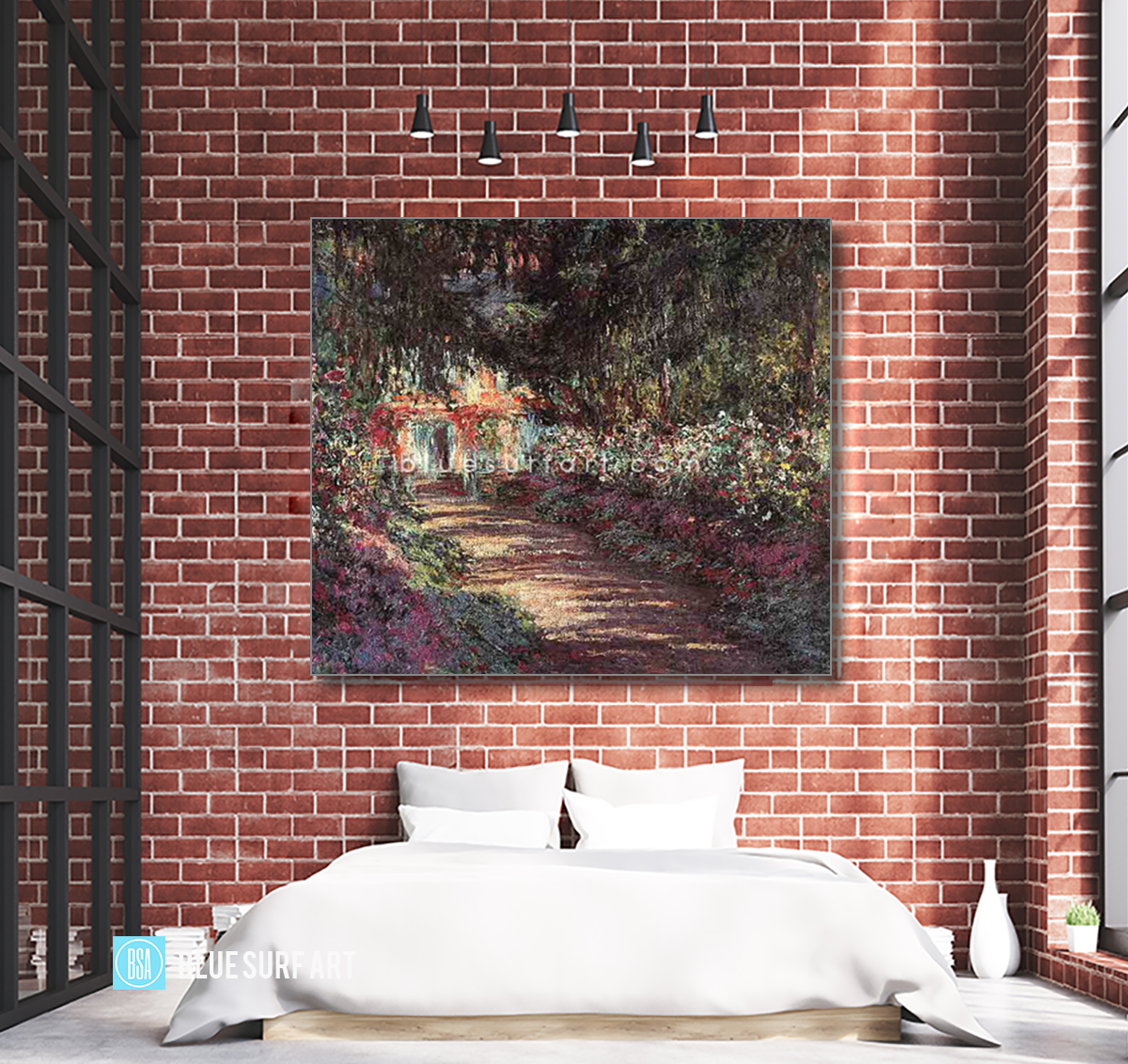 The Garden in Flower Reproduction I Blue Surf Art 4